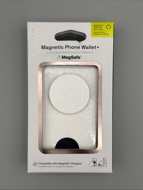 NIB PopSockets Magnetic Phone Wallet with Grip and MagSafe, in Blank Fresh